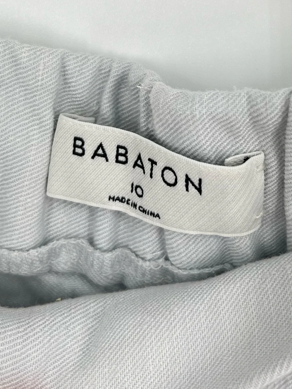 Aritzia Babaton Cohen Linen Blend Cropped Trouser Pant Women's Size 10 in Stone